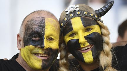 Des supporters rochelais photographiés le 26 mai 2017. (BORIS HORVAT / AFP)