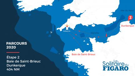 Le parcours de la deuxième étape de la Solitaire du Figaro