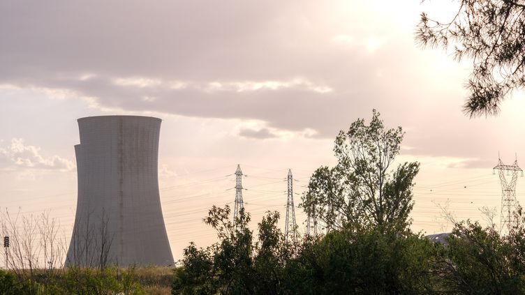 The cooling towers of the Saint-Paul-Trois-Châteaux nuclear power plant (Drôme), June 26, 2022. (NICOLAS GUYONNET / HANS LUCAS / AFP)