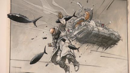 L'auteur de BD Enki Bilal se plaît à mélanger passé, présent et futur dans ses œuvres. (France 3 Hauts-de-France : Dominique Patinec, Antoine Roynier, Leo Segala)