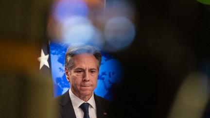 The head of American diplomacy, Antony Blinken, during a press conference in Washington DC, December 20, 2023. (ROBERTO SCHMIDT / AFP)