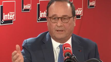 François Hollande était l'invité de France Inter mardi 2 avril.&nbsp; (RADIO FRANCE / CAPTURE D'ÉCRAN)