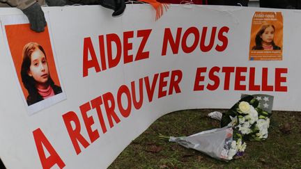 Lors d'une marche silencieuse en l'honneur d'Estelle Mouzin, le 7 janvier 2017 à Guermantes en Seine-et-Marne. La fillette, âgée de 9 ans à l'époque, a disparu sans laisser de trace&nbsp;en&nbsp;janvier 2003 (photo d'illustration). (V LESAGE / MAXPPP)