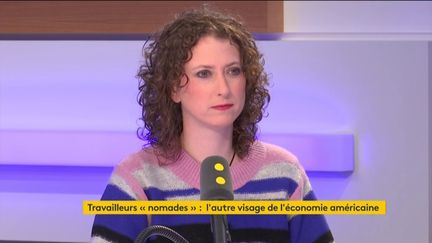 La journaliste&nbsp;Jessica Bruder sur franceinfo le 13 février 2019. (FRANCEINFO / RADIOFRANCE)