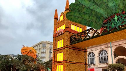 La Fête des Citrons à Menton (Alpes-Maritimes), le 25 février 2020. (MATTHIEU MONDOLONI / FRANCEINFO)