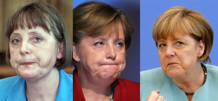 Angela Merkel en 1998, 2005 et 2013. (AGENCES)