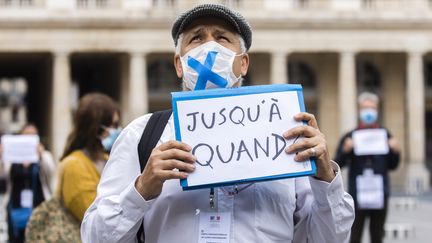 Manifestation de guides touristiques le 16 juillet dernier. (VINCENT ISORE / MAXPPP)