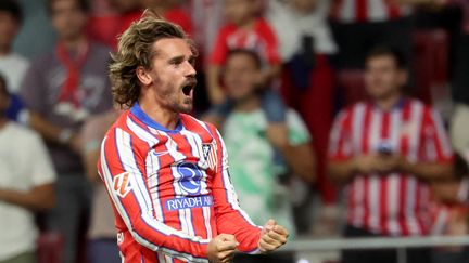 Antoine Griezmann pendant un match de l'Atlético de Madrid et Valence CF, le 15 septembre 2024 à Madrid (Espagne). (PIERRE-PHILIPPE MARCOU / AFP)