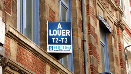 Un panneau sur un immeuble de Lille (Nord), le 11 mars 2015. (  MAXPPP.)