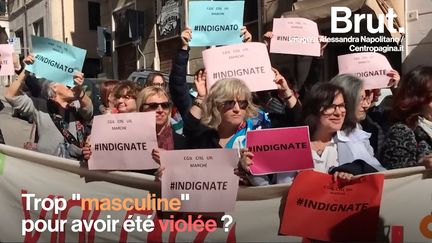 Ce lundi 11 mars à Ancône, des manifestants se sont mobilisés pour condamner le jugement, considéré comme misogyne, d'une affaire de viol.