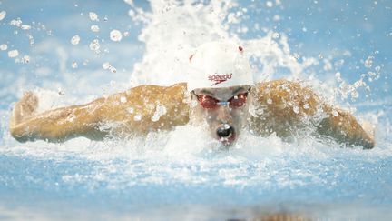 Le&nbsp;nageur canadien Santo Condorelli,&nbsp;sur&nbsp;un 100 m papillon, lors des Pan Am Games, le 16 juin 2015, à Toronto. (USA TODAY SPORTS / REUTERS)