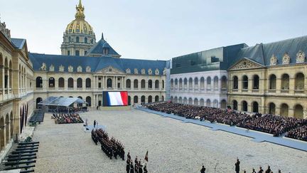  (L'hommage national rendu aux victimes et aux rescapés des attentats du 13 novembre, aux Invalides, à Paris, le 27 novembre. © Laurent Vu/SIPA)