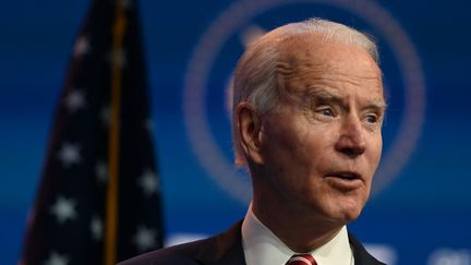 Le président élu américain Joe Biden, lors d'une conférence de presse à Wilmington (Delaware), le 16 novembre 2020. (ROBERTO SCHMIDT / AFP)