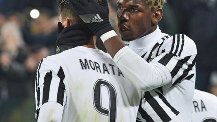 Le bonheur des Turinois Morata et Pogba (ANDREA DI MARCO / ANSA)