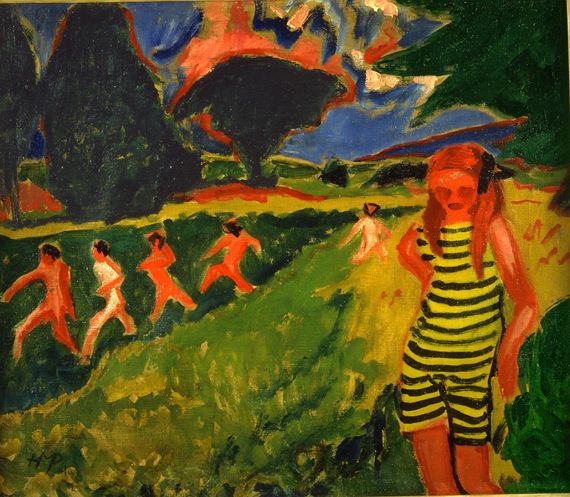 Max Pechstein. "Le Maillot jaune et noir", 1909. Br&uuml;cke-Museum, Berlin. (MAX PECHSTEIN URHEBERRECHTSGEMEINSCHAFT,  HAMBURG / TÖKENDORF/ADAGP, PARIS, 2012)