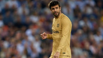 Gerard Piqué lors d'un match de Liga entre le FC Barcelone et Valence, le 29 octobre 2022 (DAVID ALIAGA / NURPHOTO)