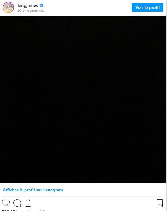 Capture écran du compte Instagram de Lebron James, le 2 juin 2020. (LEBRON JAMES)