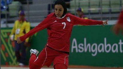 Fereshteh Karimi sur un terrain de futsal. (CAPTURE D'ÉCRAN INSTAGRAM)