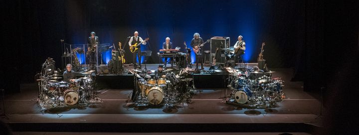 King Crimson&nbsp;sur la scène du Paladium, à Londres, le 19 aout 2018 (MAXPPP)