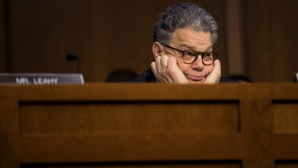 Le sénateur démocrate Al Franken, le 31 octobre 2017 à Washington (Etats-Unis). (DREW ANGERER / GETTY IMAGES NORTH AMERICA / AFP)