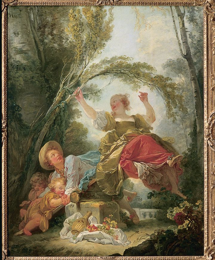 Element du tableau "La Bascule" de Fragonard (AGLILEO COLLECTION / AGLILEO)