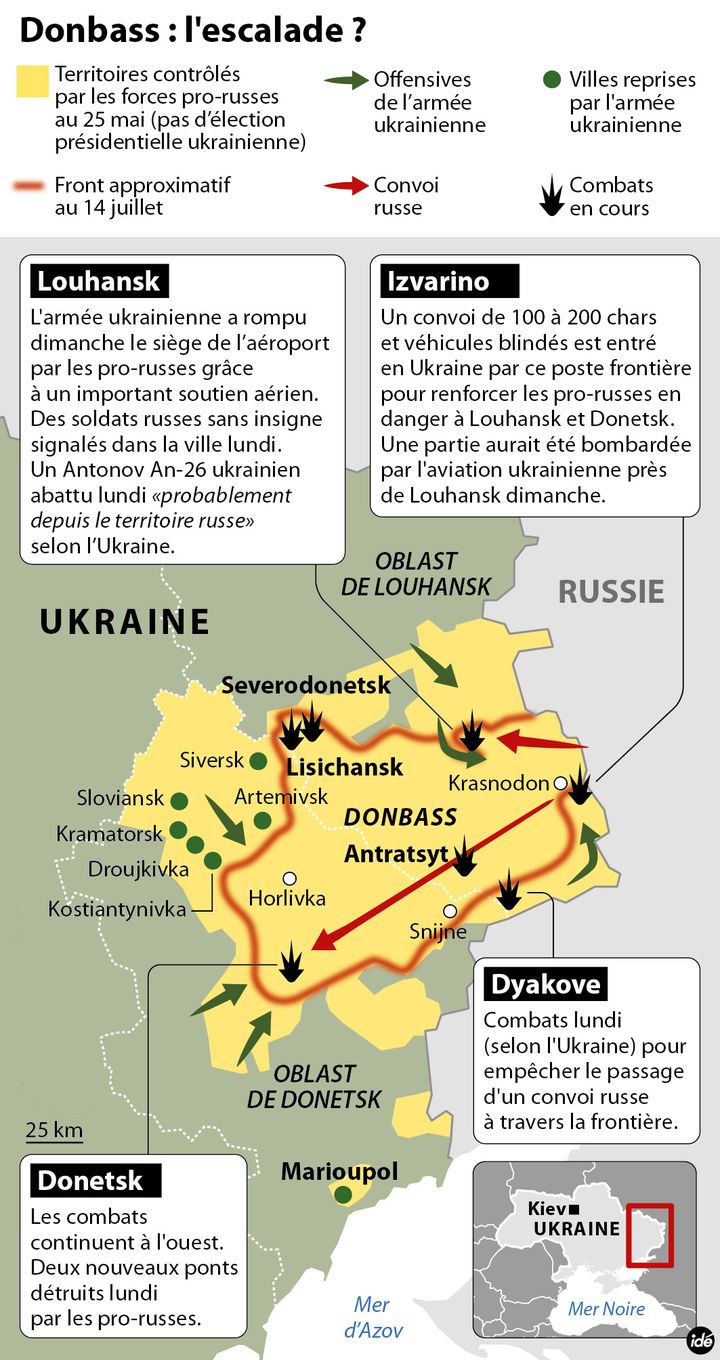 &nbsp; (La situation dans l'est de l'Ukraine © Idé)