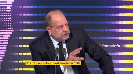 Eric Dupont-Moretti, jeudi 17 février, sur franceinfo. (FRANCEINFO / RADIOFRANCE)