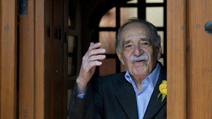 Gabriel Garcia Marquez à la porte de sa maison de Mexico, le 6 mars 2014, jour de son 87e anniversaire
 (Yuri Cortez / AFP)