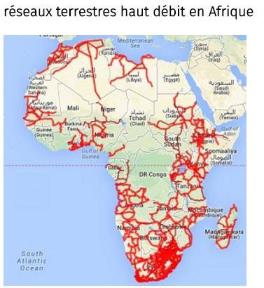 Réseaux terrestres haut débit en Afrique (2016) (Network Startup Resource Center)