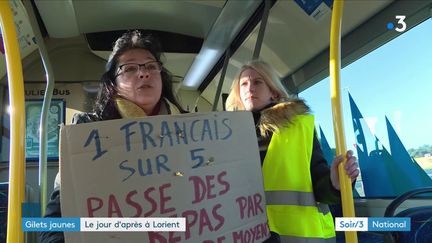 Des "gilets jaunes" à Lorient (Morbihan) (France 3)