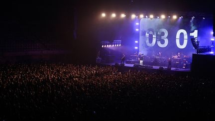 Un concert-test au&nbsp;Palau Sant Jordi, le 27 mars 2021 à Barcelone (Espagne). (ADRIA PUIG / AFP)