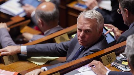 Jean-Marc Ayrault, alors député, le 9 juin 2015 sur les bancs de l'Assemblée nationale. (AURELIEN MORISSARD / CITIZENSIDE.COM / AFP)