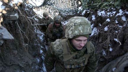 Des militaires Ukrainiens (16 Février 2021) (ANATOLII STEPANOV / AFP)