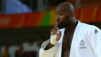 Teddy Riner, lors des Jeux olympiques de Rio (Brésil), le 12 août 2016.&nbsp; (MURAD SEZER / REUTERS)