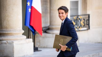 Gabriel Atta, alors ministre chargé des Comptes publics, le 4 juillet 2022 au palais de l'Elysée. (XOSE BOUZAS / HANS LUCAS / AFP)