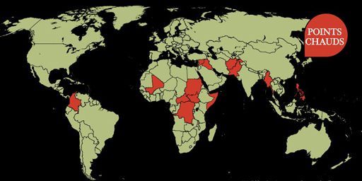 Réfugiés: la carte des pays concernés (HCR)