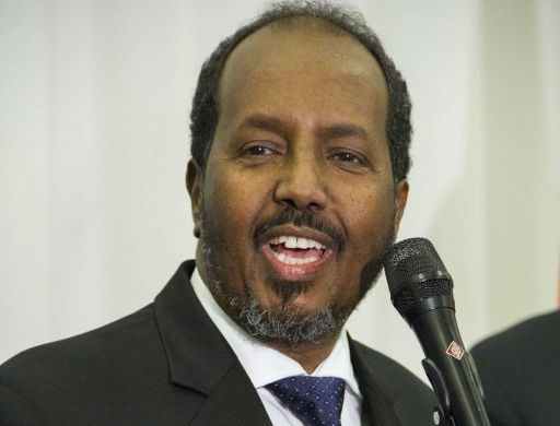 Le président somalien Hassan Cheikh Mohamoud en visite à Copenhague (Danemark) le 19 novembre 2014. (AFP - ANADOLU AGENCY - Freya Ingrid Morales)