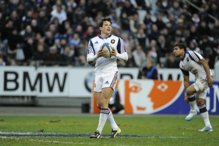 Fran&ccedil;ois Trinh-Duc lors de son dernier match en bleu, le 9 f&eacute;vrier 2014 contre l'Italie au Stade de France. (JEAN MARIE HERVIO / DPPI MEDIA)