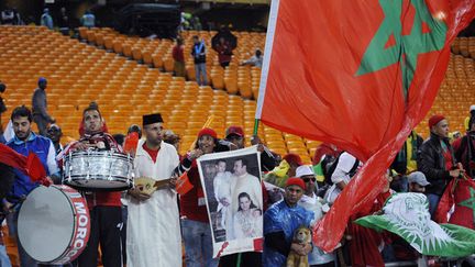 &nbsp; (Pour les supporters marocains - ici en 2013 en Afrique du Sud, la fête du football n'aura pas lieu ©  JEFFROY GUY/SIPA)