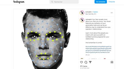 "Votre visage en dit plus sur vous que vous ne le pensez". (Capture Instagram SciMatch)