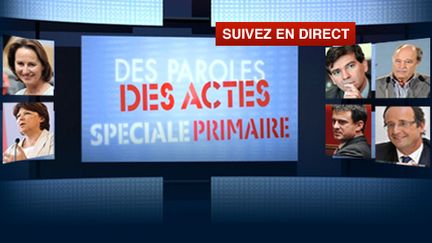 L'émission spéciale"Des paroles et des actes: le débat des primaires" aura lieu ce jeudi à 20H35 en direct sur France 2. (F2)