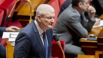 Le député MoDem Olivier Falorni à l'Assemblée nationale le 12 mars 2024. (VINCENT ISORE / MAXPPP)