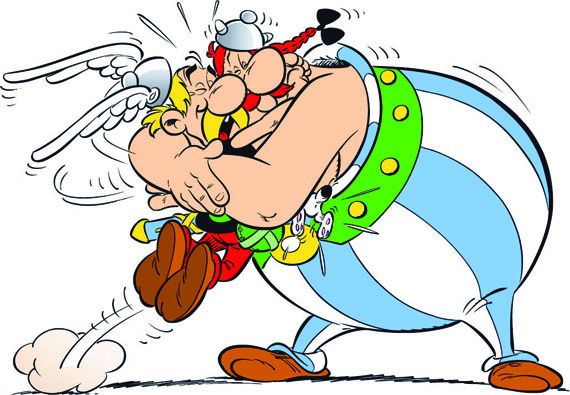 Ast&eacute;rix et Ob&eacute;lix (avec Id&eacute;fix). ( UDERZO / EDITIONS ALBERT RENE)