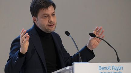 Benoit Payan, maire PS de Marseille, le 7 janvier 2021. (CHRISTOPHE SIMON / AFP)