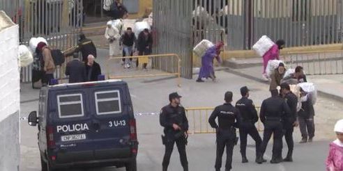 Poste-frontière de Ceuta (Capture d&#039;écran du site Antenna 3)