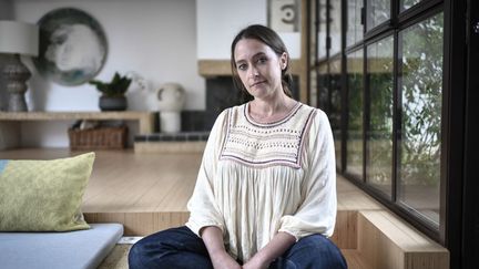 Cécile Delarue, à Paris, le 22 juin 2021. (STEPHANE DE SAKUTIN / AFP)