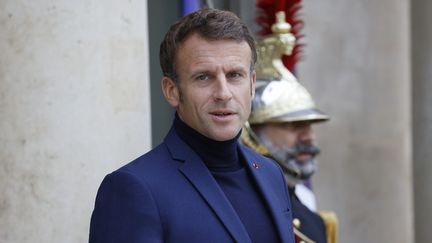 Emmanuel Macron à l'Elysée, le 3 octobre 2022. (LUDOVIC MARIN / AFP)