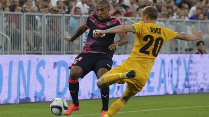 Wahbi Khazri a offert la victoire &agrave; Bordeaux face &agrave; Kairat, le 20 ao&ucirc;t 2015, au Nouveau Stade de Bordeaux. (THIBAUD MORITZ / AFP)