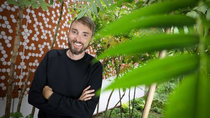 Le chanteur Christophe Willem à Paris pour la sortie de son album "Rio", le 2 octobre 2017. (MAXPPP)