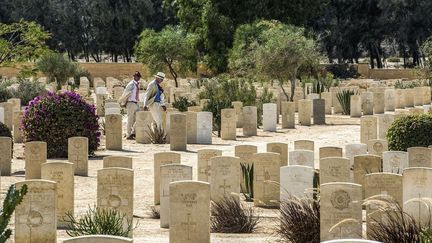 Le cimetière militaire allié d'El-Alamein. (Khaled Dessouki/AFP)